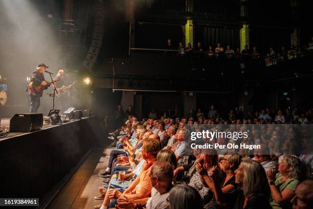 Henning Kvitnes and Finn Tore Tokle perform on stage at the Rockefeller Music Hall on August 16, 2023 in Oslo, Norway.