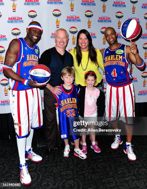 Actor Neal McDonough, son Morgan Patrick McDonough, London Jane McDonough and wife RuvŽ Robertson pose with Special K Daley and Flighttime Lang at...