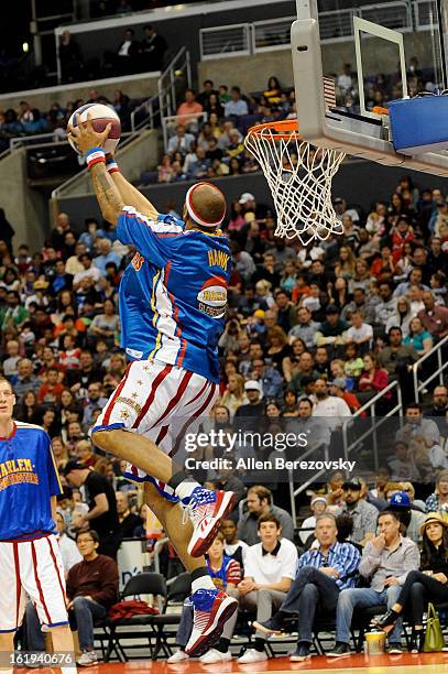 General view of the atmosphere at the Harlem Globetrotters "You Write The Rules" 2013 tour game at Staples Center on February 17, 2013 in Los...