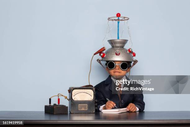 young business mind - crazy inventor stock pictures, royalty-free photos & images