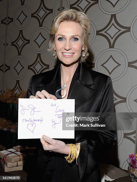 Actress Jane Lynch attends the 2013 Writers Guild Awards Backstage Creations Celebrity Retreat on February 17, 2013 in Los Angeles, California.