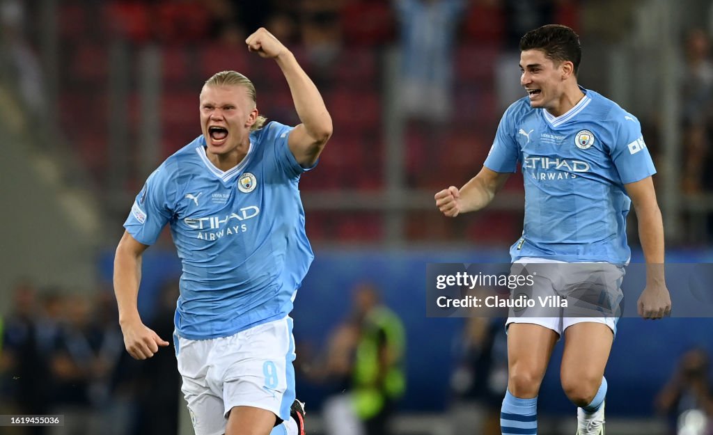 Manchester City FC v Sevilla FC - UEFA Super Cup 2023