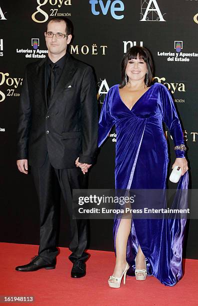 Loles Leon attends Goya Cinema Awards 2013 at Centro de Congresos Principe Felipe on February 17, 2013 in Madrid, Spain.