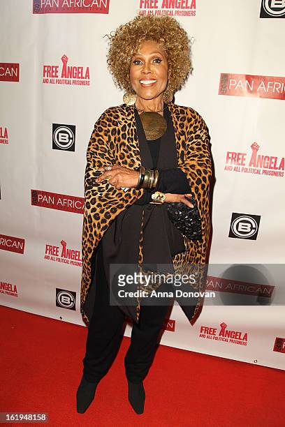 Actress/singer Ja'net Du Bois attends the closing night at the Pan African film festival "Free Angela And All Political Prisoners" at Rave Cinemas on...