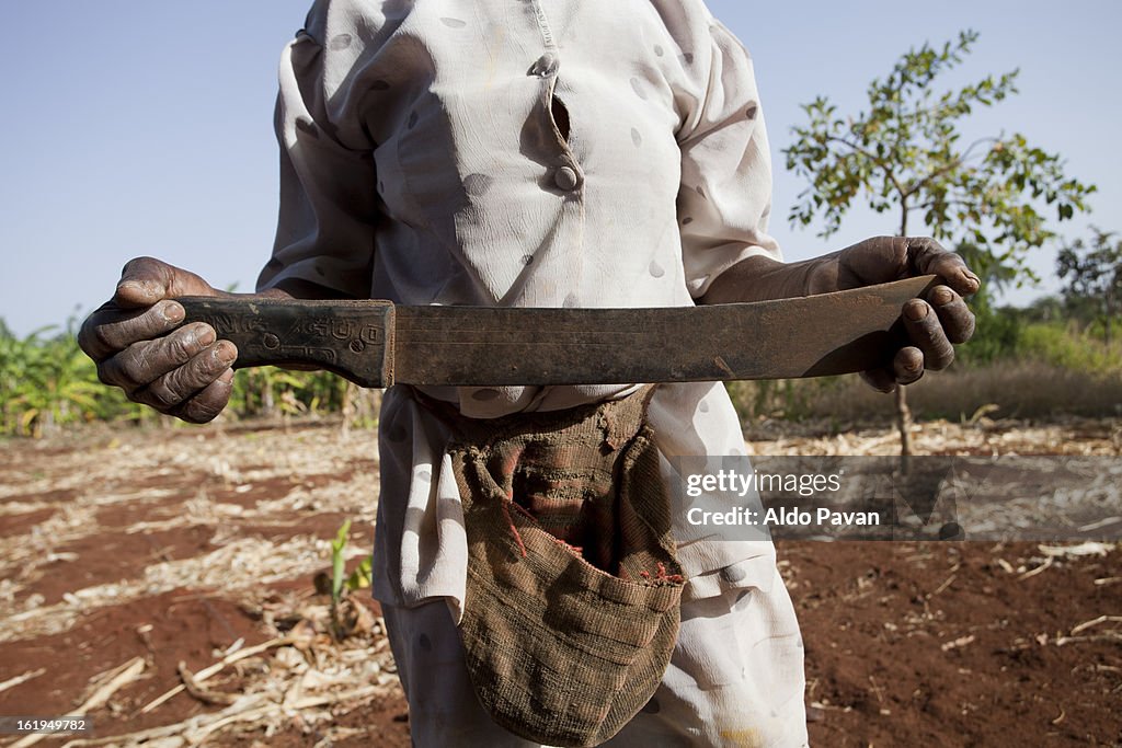 Kenya, Meru, machete