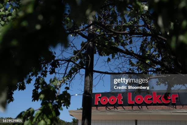 Foot Locker store in Oxon Hill, Maryland, US, on Wednesday, Aug. 23, 2023. Foot Locker Inc. Sank after cutting its full-year forecast and reporting...