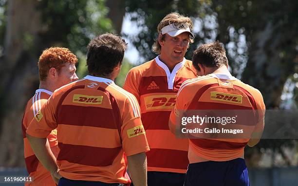 Andries Bekker during the DHL Stormers training session and press conference at HIgh Performance Centre in Bellville on February 18, 2013 in Cape...