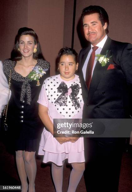 Actress Marla Heasley, Wayne Newton and his daughter Erin Newton attend the West Coast Father's Day Council's Fathers of the Year Awards Luncheon on...