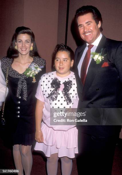 Actress Marla Heasley, Wayne Newton and his daughter Erin Newton attend the West Coast Father's Day Council's Fathers of the Year Awards Luncheon on...