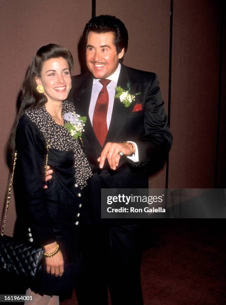 Actress Marla Heasley and Entertainer Wayne Newton attend the West Coast Father's Day Council's Fathers of the Year Awards Luncheon on June 6, 1989...