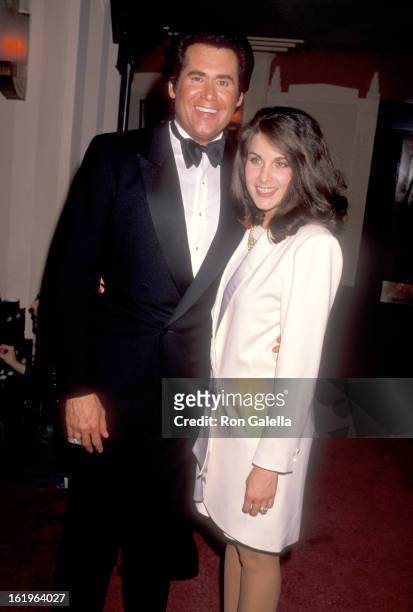 Entertainer Wayne Newton and Actress Marla Heasley attend the 25th Annual Academy of Country Music Awards on April 25, 1990 at the Pantages Theatre...