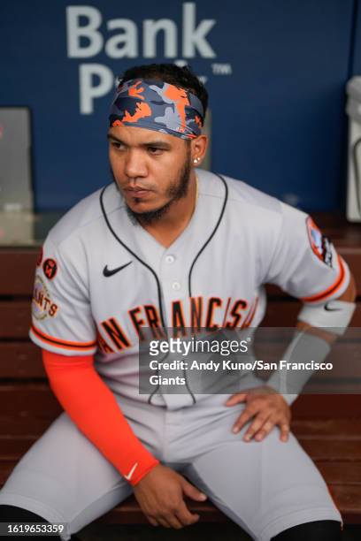 Thairo Estrada of the San Francisco Giants before a game against