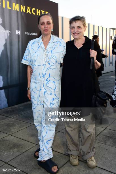 Anna Thalbach and her mother Katharina Thalbach during the UFA-Filmnaechte pre-reception at Bertelsmann capital representative office on August 23,...