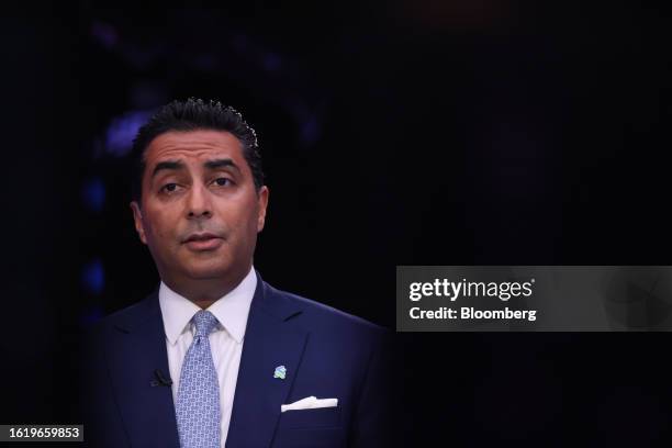 Saif Malik, UK chief executive officer of Standard Chartered Plc, during a Bloomberg Television interview in London, UK, on Thursday, Aug. 24, 2023....