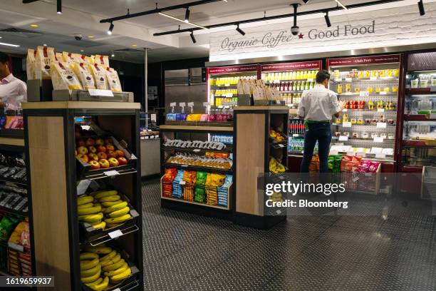 Customer shops at a Pret A Manger store in the Canary Wharf business district of London, UK, on Tuesday, Aug. 22, 2023. In a post-pandemic landscape...