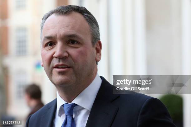 Andy Clarke, the Chief Executive of ASDA, speaks to the media following a meeting of food retailers and trade bodies with Owen Paterson, the...