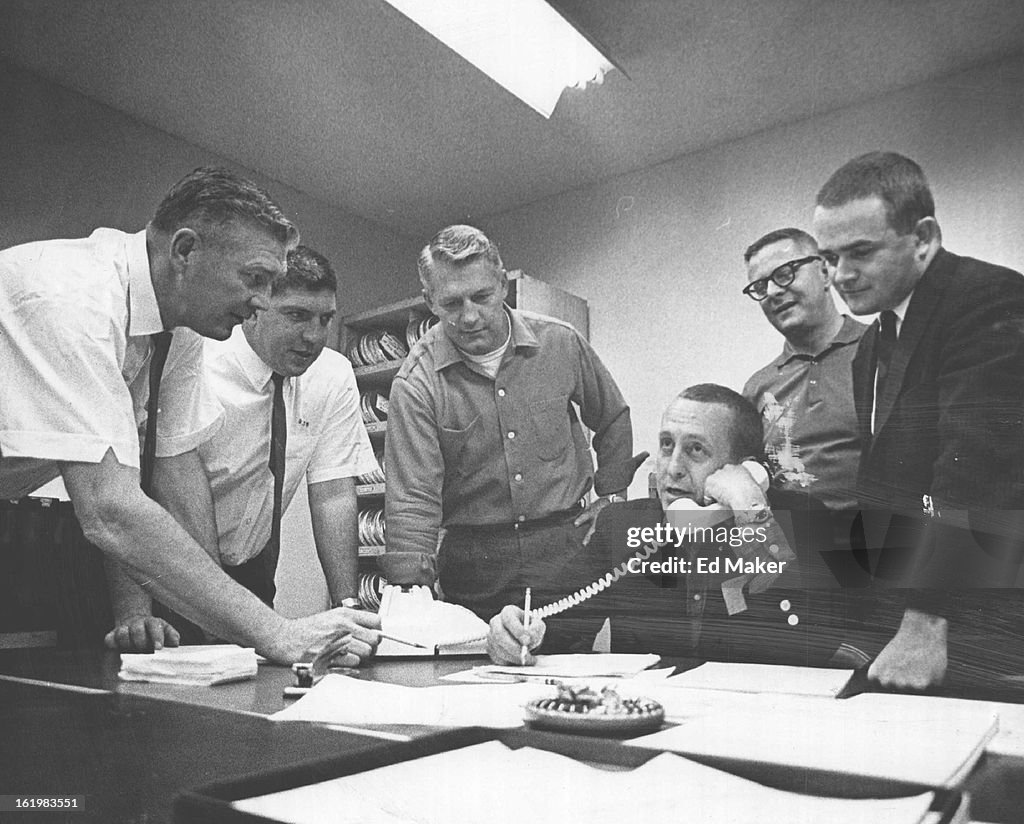 NOV 29 1964, NOV 30 1964; Broncos GM Operates From "Hot Line Central"; Denver Broncos General Manage