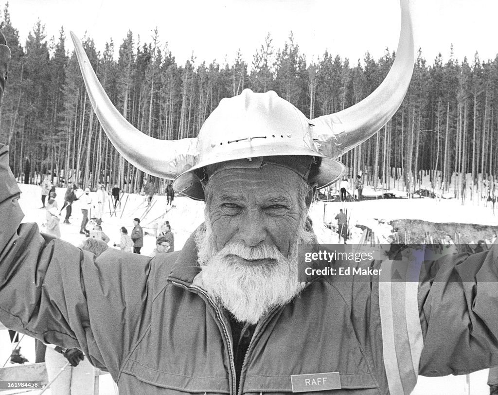 FEB 5 1966, FEB 7 1966; The mythical Norse god Ullr, portrayed by Larry Raff, reigned over the winte