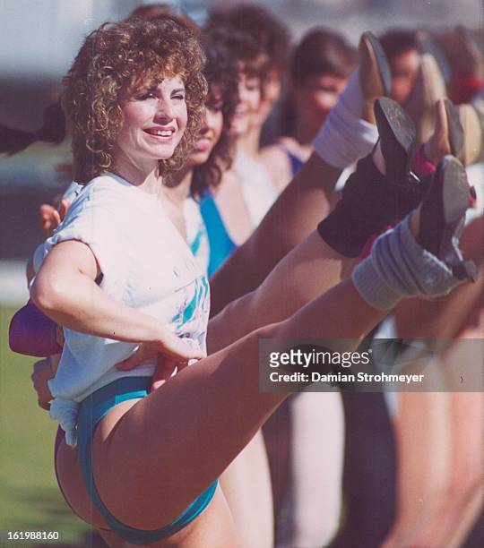 Special to the Denver post - 1/20 - Dottie belle, of Middleton, Ohio, is among the Rockettes practicing Thursday fir halftime show.; Super Bowl;