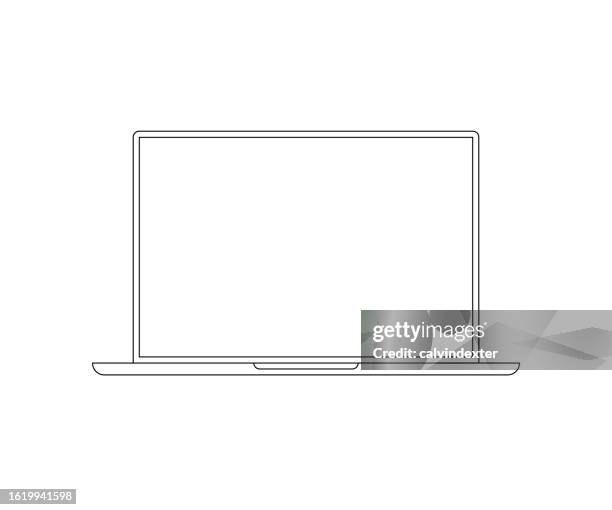 illustrations, cliparts, dessins animés et icônes de vue frontale de l’ordinateur portable - computer keyboard front view