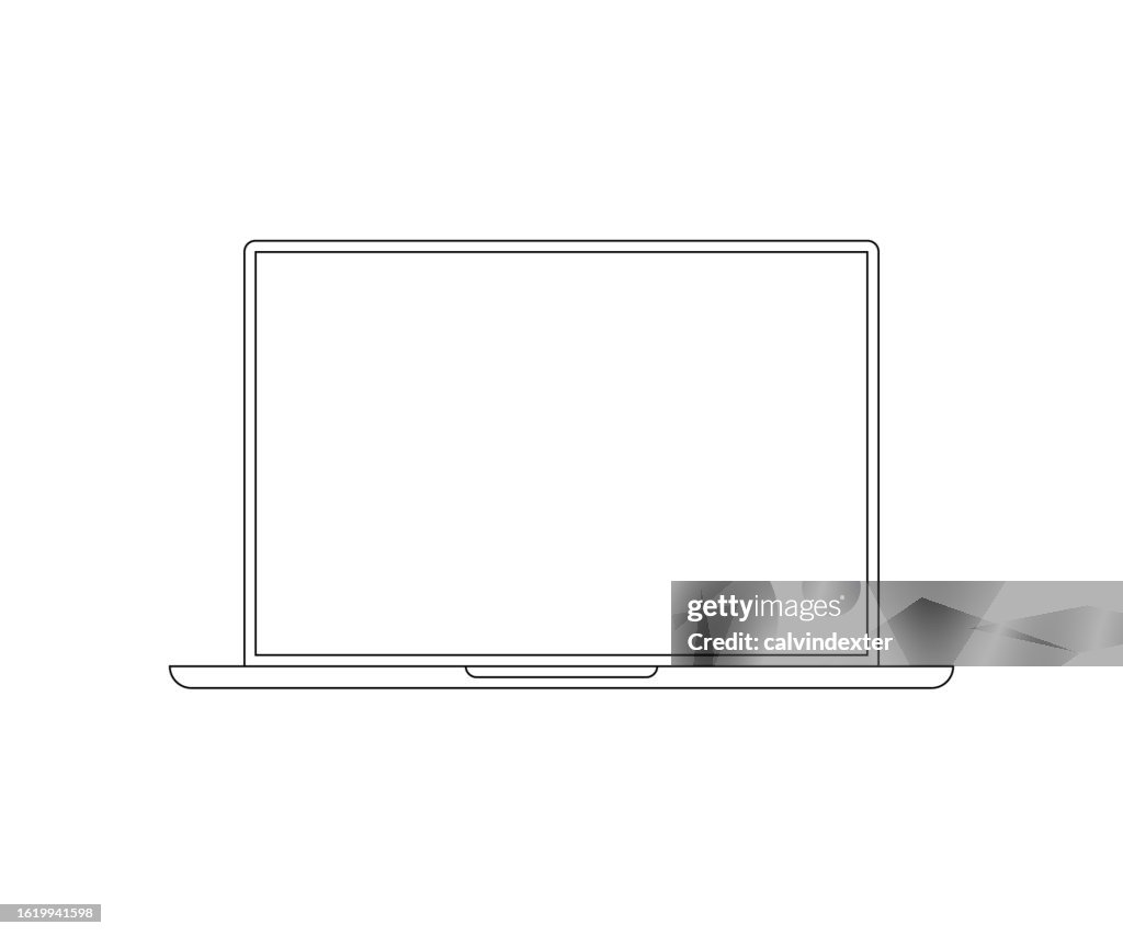 Laptop Computer Front View High-Res Vector Graphic - Getty Images
