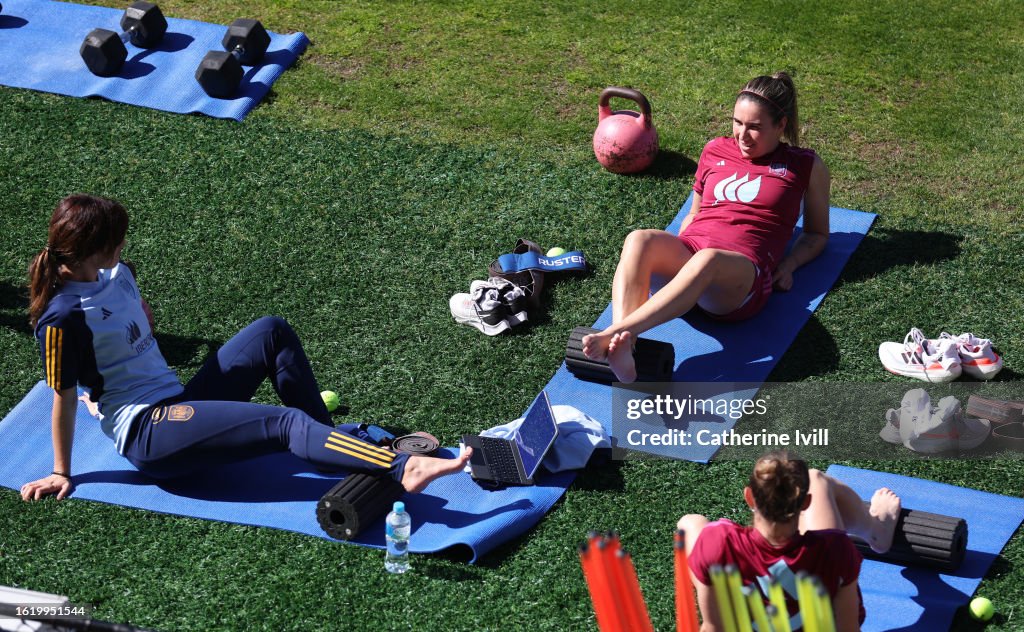 Mariona Caldentey Spain training Euro 2028 Implications: A Tournament on the Line