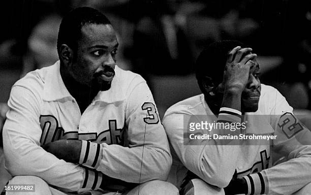 Carter, Howard; Basketball; A pair of first round draft picks, Howard Carter and Rob Williams fight out the spot on the end of the Nuggets bench.;
