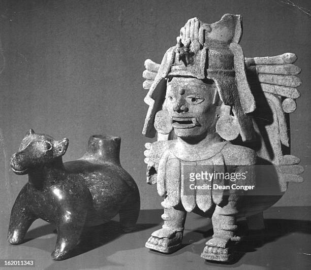 Pre-Columbian ; Tarascon Dog and Zapotecan Funeral Urn.;