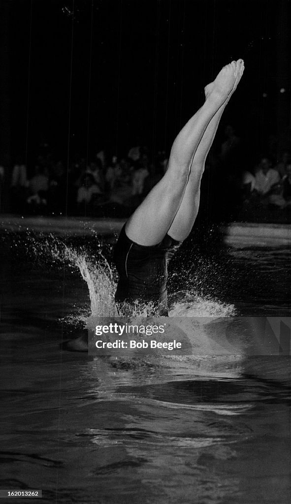 JUN 27 1957, JUN 28 1957; Mc Cormick, Pat; Spts file 5p; Olympic Champ Displays Form in Denver; Phot