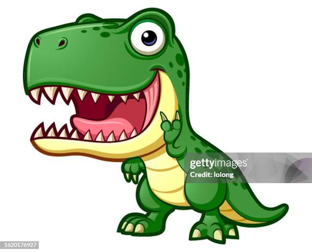 dinosaurier - tyrannosaurus rex stock-grafiken, -clipart, -cartoons und -symbole