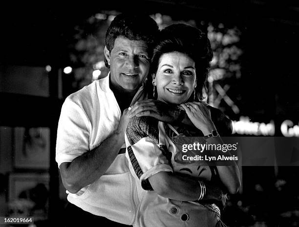 Frankie Avalon and Annette Funicello outside the Fairmont Hotel;