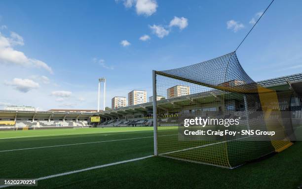 General view during a UEFA Europa League Play-Off Round match between BK Hacken and Aberdeen at Bravida Arena, on August 24 in Gothenburg, Sweden.