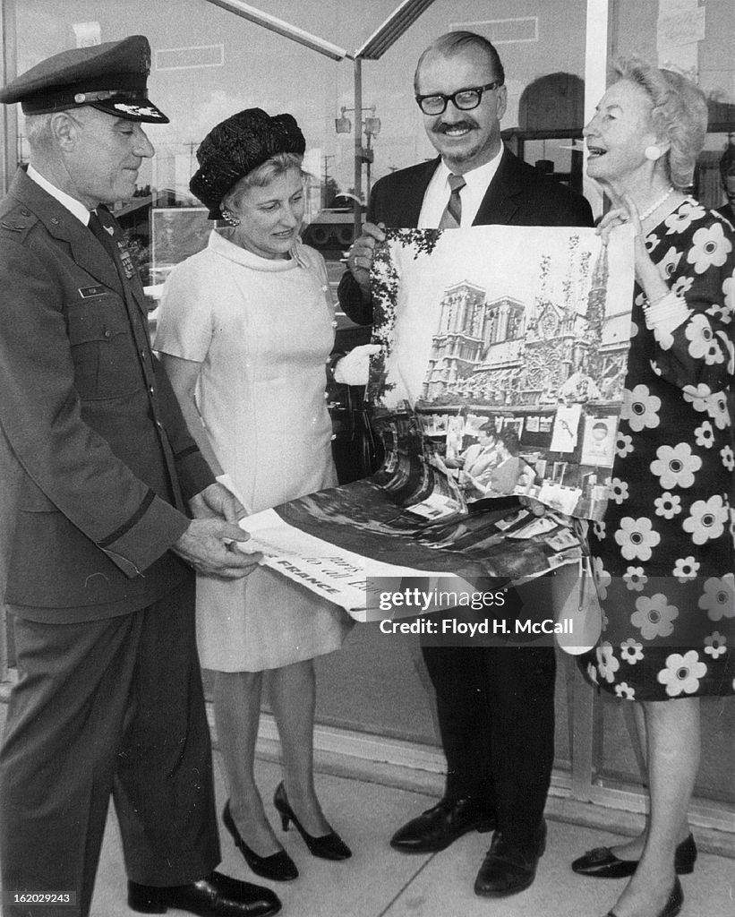 AUG 6 1969, AUG 7 1969; Poster Advertises Grand Prize of Kidney Foundation's Benefit; From left are 