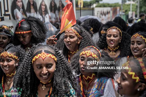 Asheda Women sing during Ashenda festival in Addis Ababa, Ethiopia, on... News ...