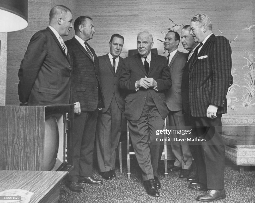 SEP 29 1964, SEP 30 1964; Hodges Concludes Visit; Commerce Secretary Luther H. Hodges, right, confer