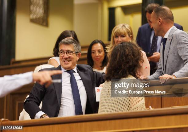 The PSOE spokesman in Congress, Patxi Lopez, before the start of the Constitutive Session of the XV Legislature in the Congress of Deputies, on 17...