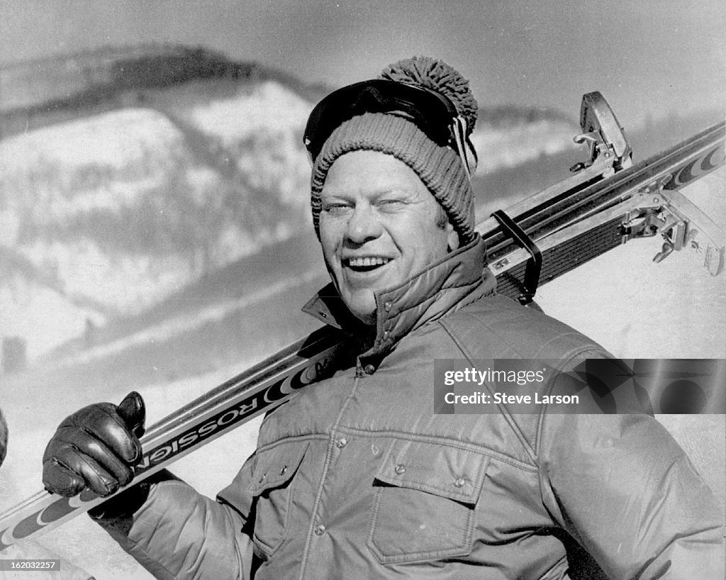 1-9-1975; Special For The Denver Post; Photo of President Gerald Ford as he completed his family day