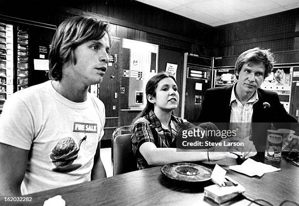 Star Wars' has Given three Performers that All-Important Break. Featured in the popular science fantasy movie are, from left, Mark Hamill, Carrie...