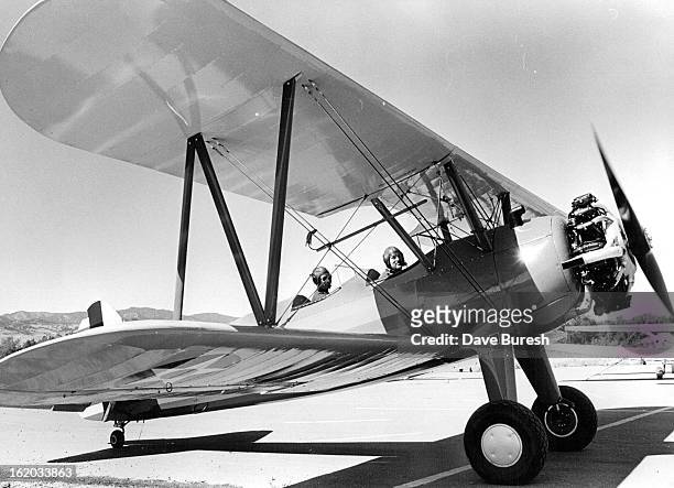 This PT Stearman Biplane was Manufactured in 1944 For The U.S. Army Corps; In the back seat is Tom Hoselton, manager of the firm. In the front is...