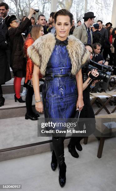 Yasmin Le Bon attends the Burberry Prorsum Autumn Winter 2013 Womenswear Show at Kensington Gardens on February 18, 2013 in London, England.