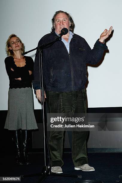 Gerard Depardieu attends the Maurice Pialat Exhibition And Retrospective Opening at Cinematheque Francaise on February 18, 2013 in Paris, France.