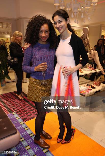 Corrine Bailey Rae and Caroline Issa attend as L.K. Bennett London and Caroline Issa launch their exclusive collection of shoes and handbags for...