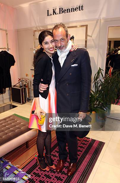 Caroline Issa and William Gilchrist attend as L.K. Bennett London and Caroline Issa launch their exclusive collection of shoes and handbags for...