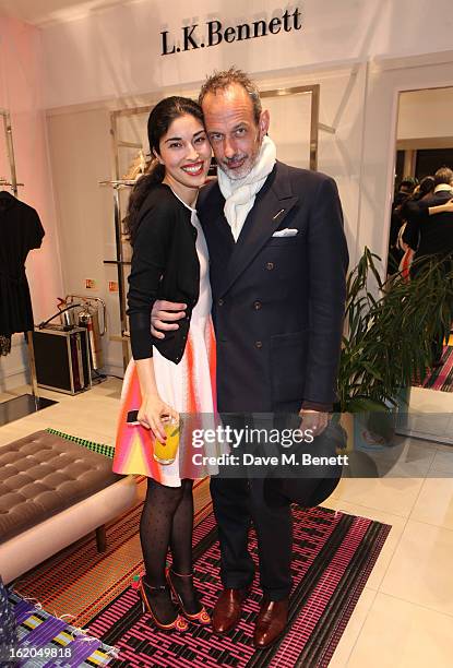 Caroline Issa and William Gilchrist attend as L.K. Bennett London and Caroline Issa launch their exclusive collection of shoes and handbags for...