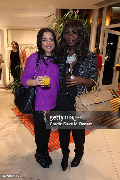 Guests attend as L.K. Bennett London and Caroline Issa launch their exclusive collection of shoes and handbags for Spring Summer 2013 at L.K. Bennett...