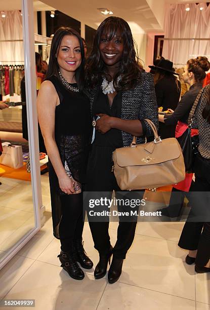 Guests attend as L.K. Bennett London and Caroline Issa launch their exclusive collection of shoes and handbags for Spring Summer 2013 at L.K. Bennett...