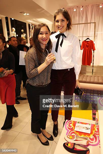 Guests attend as L.K. Bennett London and Caroline Issa launch their exclusive collection of shoes and handbags for Spring Summer 2013 at L.K. Bennett...