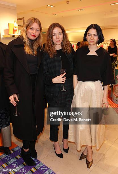 Guests attend as L.K. Bennett London and Caroline Issa launch their exclusive collection of shoes and handbags for Spring Summer 2013 at L.K. Bennett...