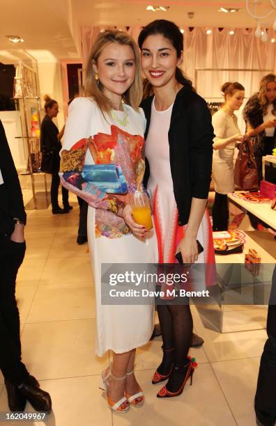 Amber Atherton and Caroline Issa attends as L.K. Bennett London and Caroline Issa launch their exclusive collection of shoes and handbags for Spring...