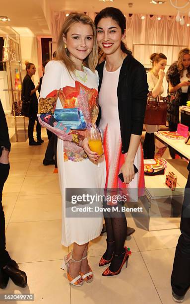 Amber Atherton and Caroline Issa attends as L.K. Bennett London and Caroline Issa launch their exclusive collection of shoes and handbags for Spring...